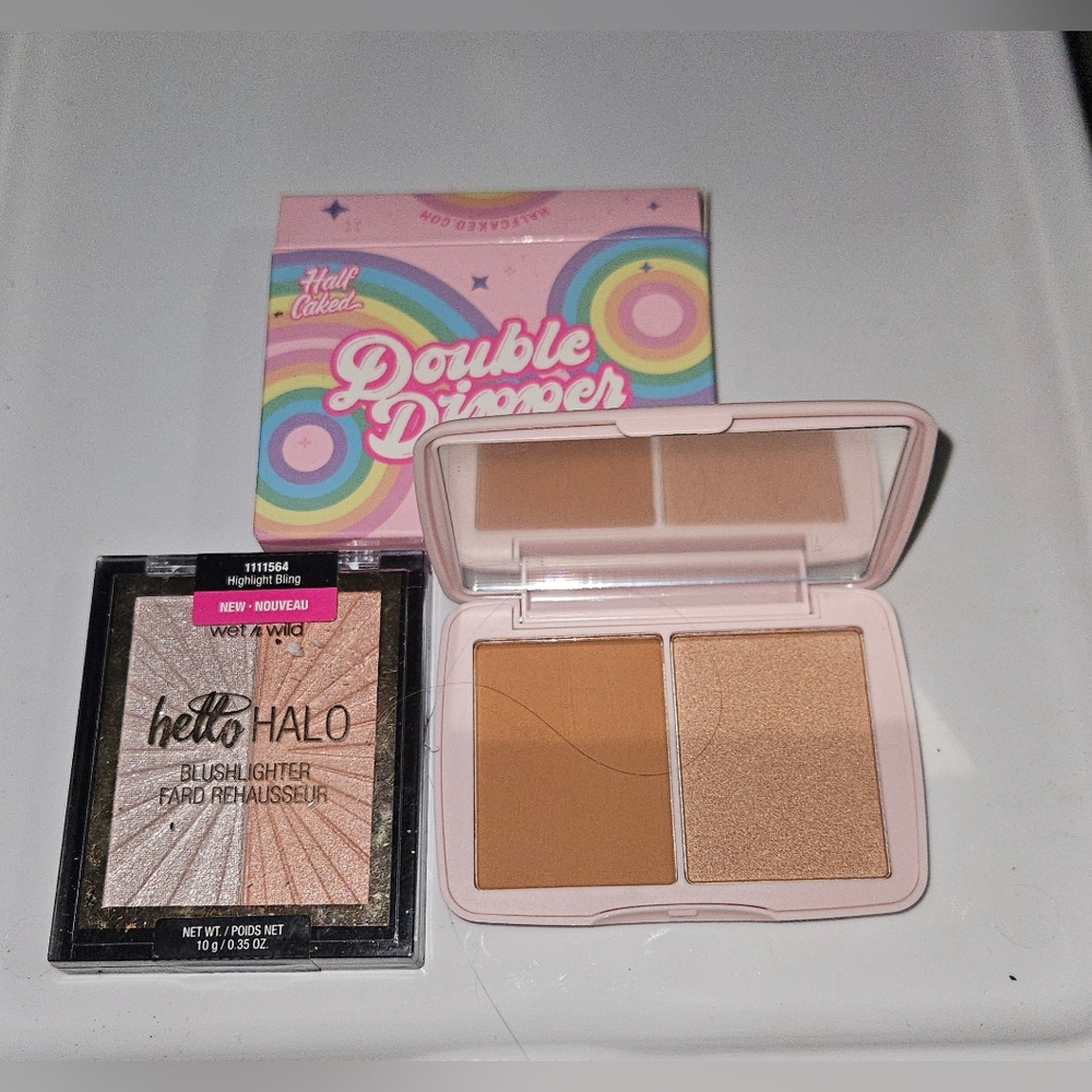 Wet n Wild Blushlighter & Half Caked Double Dipper Bronzer Duo BNIB
